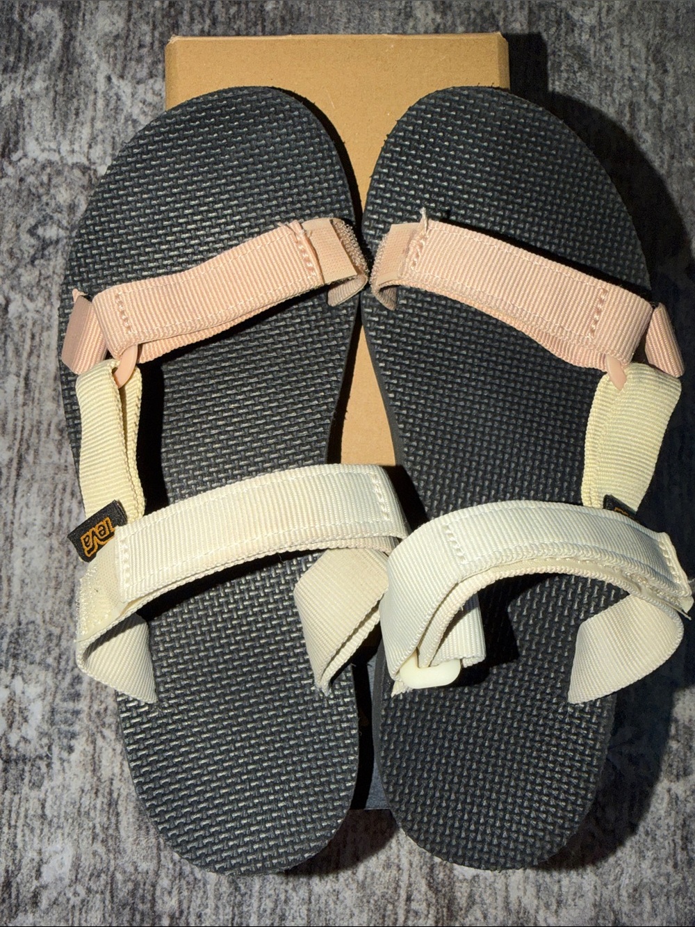 Teva Women’s Universal Slide Sandals in Gray and Cream